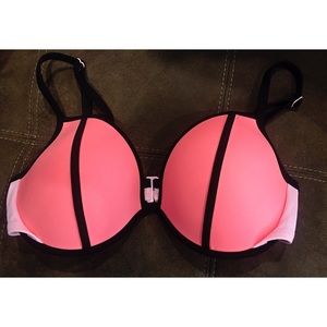 VS Colorblock // Triangl // NEON Pink Swim Top